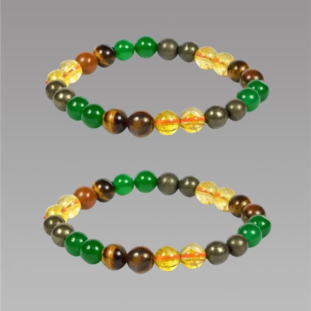 Money Magnet Unisex Crystal Bracelet - Certified & Authentic (Pack of Two)