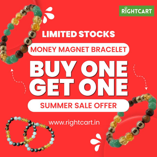 Money Magnet Unisex Crystal Bracelet - Certified & Authentic (Pack of Two)